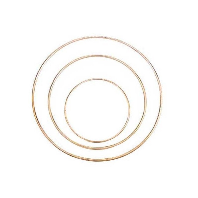 Aro metálico blanco. 30 cm diámetro | L'aura Bella