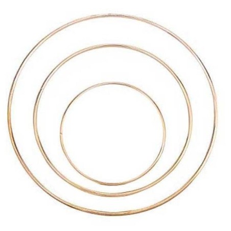 Aro metálico blanco. 30 cm diámetro | L'aura Bella