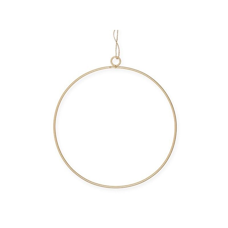 Aro metálico dorado para colgar. 35 cm diámetro. | L'aura Bella