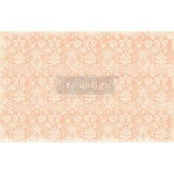Peach Damask. Decoupage Decor Tissue Paper Redesign | L'aura Bella