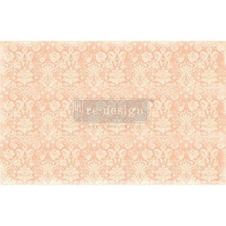 Peach Damask. Decoupage Decor Tissue Paper Redesign | L'aura Bella
