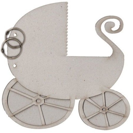 Álbum con forma de carrito de bebé