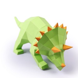 Triceratops. Lámpara de papel 3D DIY Papercraft World | L'aura Bella