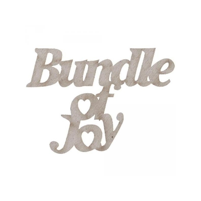Chipboard. Frase decorativa de cartón: Bundle of joy | L'aura Bella