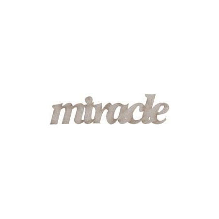 Miracle. Palabra decorativa de cartón