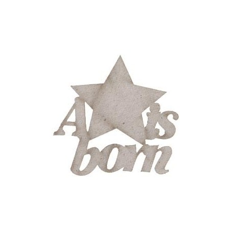 A star born. Frase decorativa de cartón
