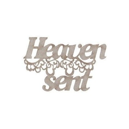 Heaven sent. Frase decorativa de cartón