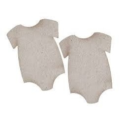 Fabscraps. Chipboard. Colección Vintage Baby . DC43024. Body bebé (x2)