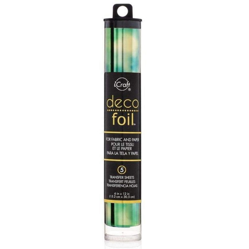 Deco Foil Transfer Sheets Emerald Watercolor. 5 pzs | L'aura Bella