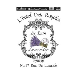 Home Decor Transfer: Hotel des Royales. Cadence. HDT021 | L'aura Bella