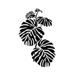 Plantilla stencil: hojas de Mostera. 25 x 36 cm Cadence | L'aura Bella
