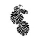 Plantilla stencil: hojas de Mostera. 25 x 36 cm. Cadence