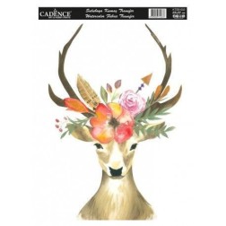 Transfer para TELA: Ciervo acuarela. 25 x 35 cm. Cadence | L'aura Bella