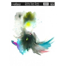 Transfer para TELA. Acuarela Gato. 25 x 35 cm. Cadence | L'aura Bella