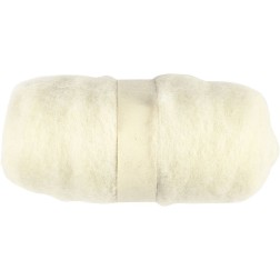 Blanco. Lana para fieltrar o cardar. Needle Felting. 10 gr. | L'aura Bella