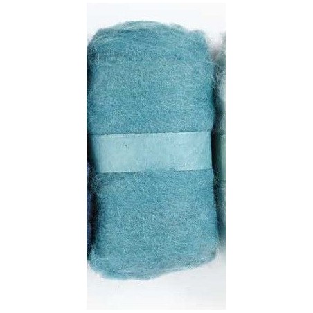 Azul Turquesa. Lana para fieltrar, cardar. Needle Felting | L'aura Bella
