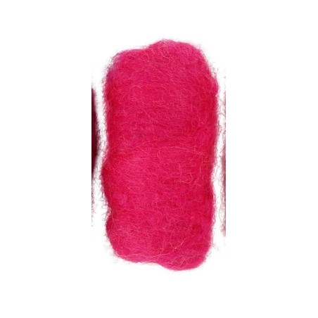 Fucsia. Lana para fieltrar, cardar. Needle Felting | L'aura Bella