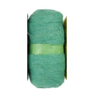 Verde Esmeralda Lana para fieltrar, cardar Needle Felting | L'aura Bella