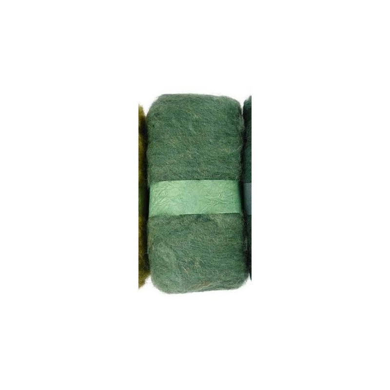 Verde Aguacate Lana para fieltrar, cardar Needle Felting | L'aura Bella