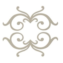 Fabscraps. Chipboard. Colección Classic . DC46007. dos filigranas onduladas