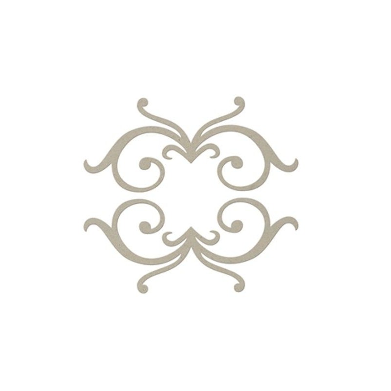 Fabscraps. Chipboard. Colección Classic . DC46007. dos filigranas onduladas