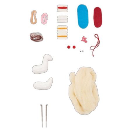 Kit Needle Felting Llama. Kit de manualidades DIY, fieltrado