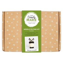 Kit Needle Felting Oso Panda. Kit de manualidades DIY  | L'aura Bella