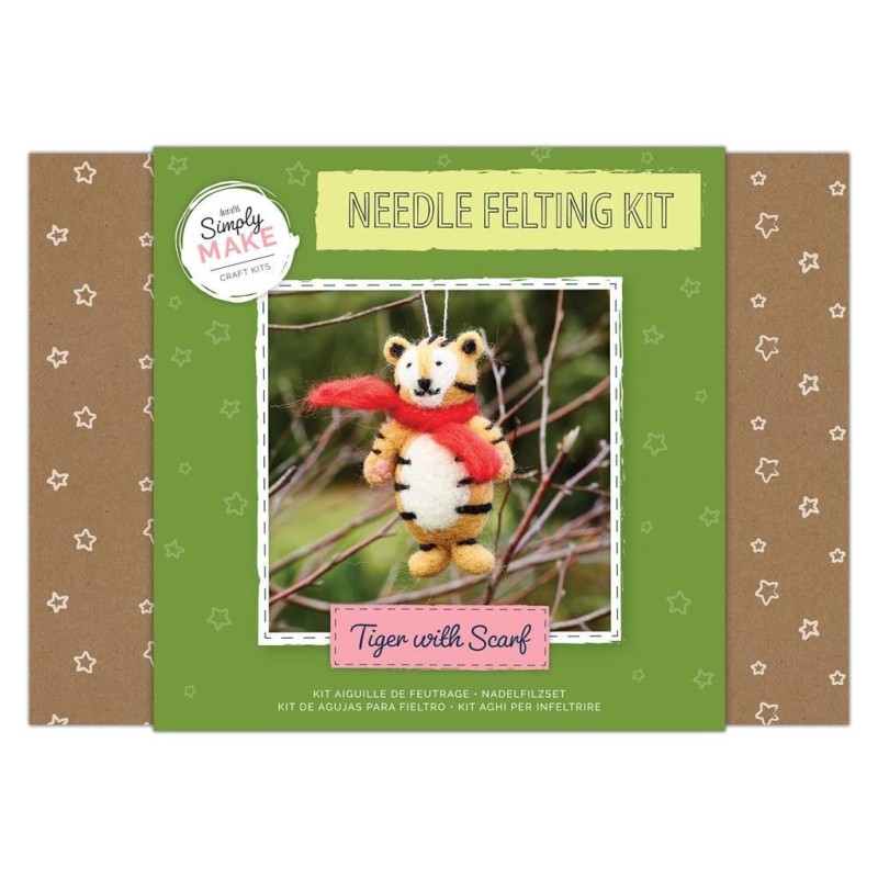 Kit Needle Felting Tigre. Kit de manualidades DIY  | L'aura Bella