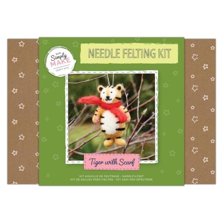 Kit Needle Felting Tigre. Kit de manualidades DIY  | L'aura Bella