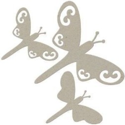 Fabscraps. Chipboard. Colección Classic . DC46012. Libélula (3 pzs.)