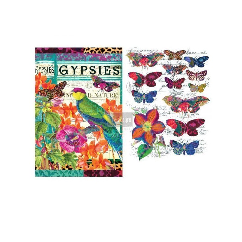 Boho Bird Butterfly. REDESIGN DECOR TRANSFERS® 638740 | L'aura Bella