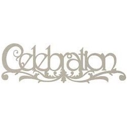 Chipboard.  Palabra decorativa de cartón: Celebration | L'aura Bella