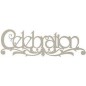 Celebration. Palabra decorativa de cartón
