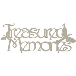 Chipboard.Frase decorativa de cartón: Treasured Memories | L'aura Bella