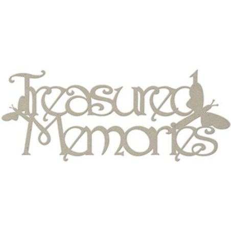 Treasured Memories. Frase decorativa de cartón