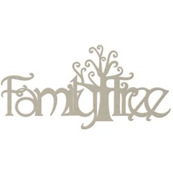 Chipboard. Frase decorativa de cartón: Family Tree | L'aura Bella