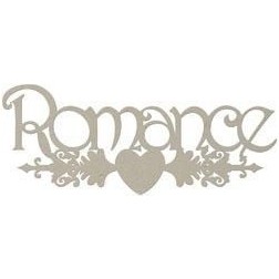Chipboard. Palabra decorativa de cartón: Romance | L'aura Bella