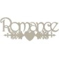 Romance. Palabra decorativa de cartón