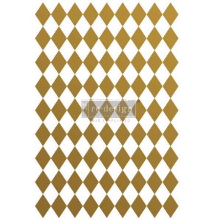 Gold Harlequin. REDESIGN DECOR TRANSFERS® 657741 | L'aura Bella