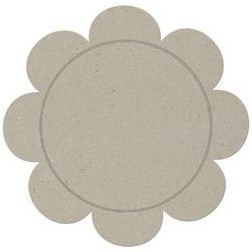 Fabscraps. Chipboard. Colección Organic . DC47003. Placa grande con forma de margarita