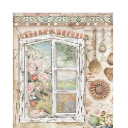 Casa Granada Ventana Papel arroz A4 Stamperia DFSA4656 | L'aura Bella