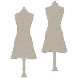 Fabscraps. Chipboard. Colección Organic . DC47005. Maniquí con delantal (2pzs.)