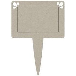 Fabscraps. Chipboard. Colección Organic . DC47009. Etiqueta para macetas (x2)