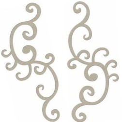 Fabscraps. Chipboard. Colección Organic . DC47011. Filigrana "Organic" (x2)
