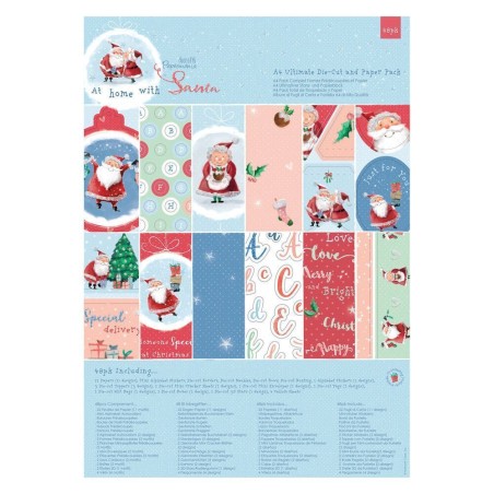Home with Santa. Colección 48 papeles Scrapbooking | L'aura Bella