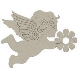 Fabscraps. Chipboard. Colección Organic . DC47012. Querubín (x2)