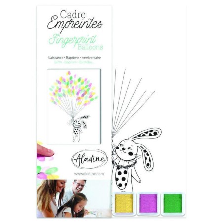 Cuadro de Huellas infantil Fingerprint Balloons Aladine | L'aura Bella