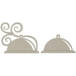 Fabscraps. Chipboard. Colección Organic . DC47015. Cubre platos (x2)