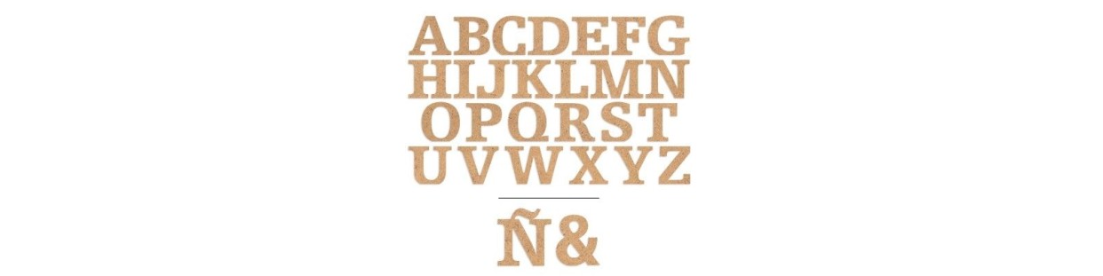 Letras de madera para manualidades y decoración