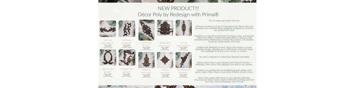 DECOR POLY - REDESIGN WITH PRIMA®. MOLDURAS FLEXIBLES | L'aura Bella